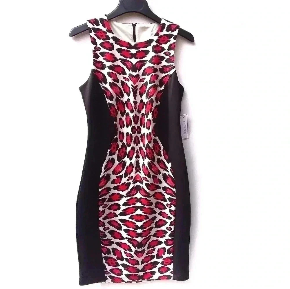 ❤️BISOU BISOU Womens Sheath Dress Multicolor Dress
